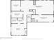 Second floor blueprint features three bathrooms, two bedrooms, a laundry room, and closet at 11969 E Lake Cir, Greenwood Village, CO 80111