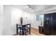 Eat-in kitchen features stainless steel appliances and track lighting at 1720 Mable Ave, Denver, CO 80229