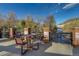 A lovely seating area on a bridge overlooking the river and cityscape in Golden, Colorado, beneath a sunny sky at 1013 Homestake Dr # 17C, Golden, CO 80401