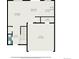 Detailed floor plan showcasing layout including the living room, dining area, kitchen, bath, and garage at 4076 Andes Way, Denver, CO 80249