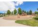 Community playground and park featuring colorful climbing structure and swings at 4076 Andes Way, Denver, CO 80249