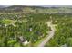 Breathtaking aerial view of a neighborhood nestled among lush green forests and rolling hills at 1129 Genesee Vista Rd, Golden, CO 80401