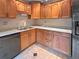 Well-lit kitchen featuring ample oak cabinet space and stainless appliances at 9236 W Euclid Ave, Littleton, CO 80123
