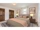 Cozy bedroom with a comfortable bed, soft lighting, and classic wood accents at 3270 S Krameria St, Denver, CO 80222