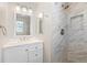 Updated bathroom with marble shower and vanity at 1124 W 124Th Ct, Westminster, CO 80234