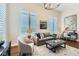 Cozy living room featuring a neutral color palette, modern decor, and lots of natural light at 10119 Bellwether Ln, Lone Tree, CO 80124