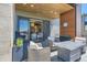 Cozy outdoor patio with comfortable seating and a view of the interior space at 10119 Bellwether Ln, Lone Tree, CO 80124
