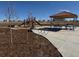 Community park features a playground, covered picnic area, and bike racks at 42986 Colonial Trl, Elizabeth, CO 80107