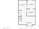 Basement floor plan highlighting finished and unfinished areas with ample storage and laundry room at 7589 S Cove Cir, Centennial, CO 80122