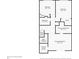 Second-floor plan featuring bedrooms, bathrooms, and closet spaces for the primary and secondary bedrooms at 7589 S Cove Cir, Centennial, CO 80122