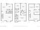 Detailed floor plan showcasing the layout, dimensions, and features of the property's three levels at 7589 S Cove Cir, Centennial, CO 80122