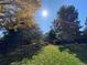 Spacious backyard with mature trees, lush green grass, and stone retaining wall, perfect for outdoor activities and relaxation at 2488 W 111Th Pl, Denver, CO 80234
