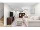 Finished basement featuring a comfortable seating area, TV, and stylish decor at 1445 Ash St, Denver, CO 80220