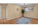 Hardwood floors and a spacious layout enhance this dining room at 3045 Xanadu St, Aurora, CO 80011