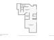 Basement floor plan showing layout with recreation room and unfinished area at 1421 Rustic Dr, Longmont, CO 80504