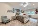 Cozy bedroom featuring neutral tones, a comfortable bed, and ample natural light at 3022 S Wheeling S Way # 410, Aurora, CO 80014