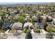 Aerial view of a neighborhood showcasing tree-lined streets, well-maintained homes, and lush landscaping on a sunny day at 19 S Eudora St, Denver, CO 80246
