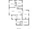 Layout of home featuring two bedrooms, kitchen, living room, dining area, bathroom, laundry and primary bedroom at 2829 W College Ave, Denver, CO 80219