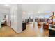 Spacious living room with hardwood floors, lots of storage, and access to a great balcony with a city view at 800 N Washington St # 710, Denver, CO 80203
