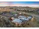 Aerial view of The Grange at The Meadows with pool, park, and community center at 2320 Morningview Ln, Castle Rock, CO 80109