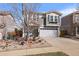 Charming two-story home with landscaped front yard, attached two-car garage, and lots of curb appeal at 2320 Morningview Ln, Castle Rock, CO 80109