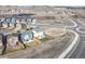 An aerial view of the property shows the backyard and surrounding neighborhood amenities at 610 Mosquito St, Elizabeth, CO 80107