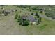 Expansive aerial view of a private residence surrounded by lush greenery and neighboring estates at 3535 Medallion Rd, Castle Rock, CO 80104