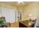 Inviting office space featuring a classic desk, with ample natural light and closet at 20715 Bridlewood Ln, Parker, CO 80138
