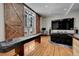Bright living area with large windows, rustic barn door details, and a comfortable seating area at 720 16Th St # 421, Denver, CO 80202