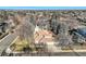 Aerial view of house, emphasizing its size and relation to neighboring properties at 2 Elm St, Denver, CO 80220