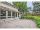 Backyard patio with mature landscaping providing shade and privacy at 2 Elm St, Denver, CO 80220