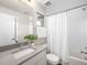 Full bathroom with tub/shower combo and modern vanity at 5360 Allison St # D, Arvada, CO 80002