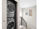 Stackable washer and dryer in a convenient laundry closet at 5360 Allison St # D, Arvada, CO 80002
