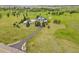 Sprawling property with a long driveway leading to a beautifully landscaped home and lush greenery at 3973 Palmer Ridge Dr, Parker, CO 80134