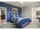 Bright upstairs bedroom with connecting Jack & Jill bathroom, offering space and privacy at 3973 Palmer Ridge Dr, Parker, CO 80134