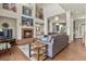 Inviting living room featuring a fireplace, comfortable seating, and tasteful decor at 3973 Palmer Ridge Dr, Parker, CO 80134