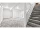 Bright, spacious finished basement with stairs and storage space at 9025 Rocky Mountain Ln, Parker, CO 80138