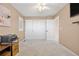 Spacious bedroom featuring neutral walls, carpet, closet and ceiling fan at 9025 Rocky Mountain Ln, Parker, CO 80138