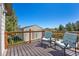 Outdoor deck featuring comfortable seating with a great view at 9025 Rocky Mountain Ln, Parker, CO 80138