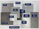 Showcasing tile and cabinet samples for a home, including flooring, backsplashes and quartz countertops at 7175 S Youngfield Way, Littleton, CO 80127