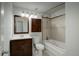 This bathroom features a jacuzzi bathtub, decorative tile accents and vanity with ample storage at 5163 E 123Rd Ct, Thornton, CO 80241