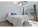 Bright bedroom with skylights, large window, and neutral carpet at 1035 Milo Cir # B, Lafayette, CO 80026