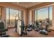 Gym featuring a variety of exercise equipment, complemented by expansive city views at 1133 14Th St # 2300, Denver, CO 80202