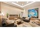 Comfortable lounge area with modern fireplace, art, and stylish seating at 1133 14Th St # 2300, Denver, CO 80202