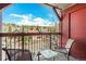 Balcony featuring outdoor seating area and views of the trees and surrounding neighborhood at 107 N Harris St # 306, Breckenridge, CO 80424