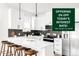 Modern kitchen boasts white cabinetry, subway tile backsplash, and a sleek island with bar seating at 3955 W 13Th Ave, Denver, CO 80204