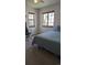 Comfortable bedroom with light blue comforter, windows with blinds, and neutral colored walls at 21734 Farmingdale Ct, Parker, CO 80138