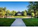 Landscaped park with a gazebo in the center at 7505 Robinson Way, Arvada, CO 80003