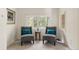Cozy sitting area with chairs and a window with backyard view at 301 Fairfax St, Denver, CO 80220
