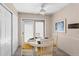 Sunny breakfast nook with a ceiling fan and access to the outdoors through a sliding door at 8040 E Dartmouth Ave # 16, Denver, CO 80231